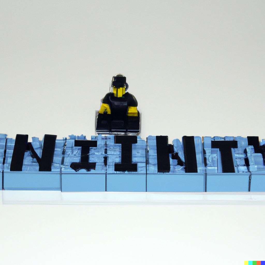 a representation of anxiety, made from LEGO bricks